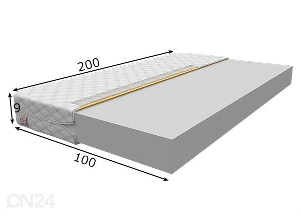 Vaahtomuovipatja 100x200 cm mitat