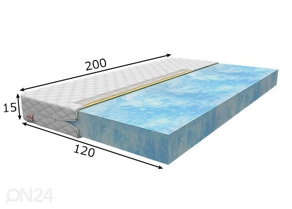 Vaahtomuovipatja 120x200 cm mitat