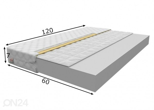 Vaahtomuovipatja 60x120 cm mitat