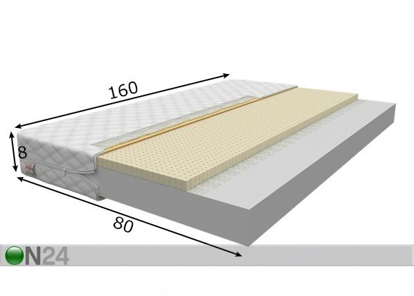 Vaahtomuovipatja 80x160 cm mitat