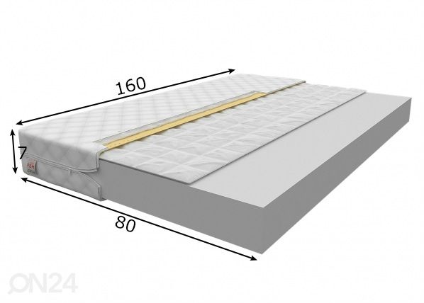 Vaahtomuovipatja 80x160 cm mitat