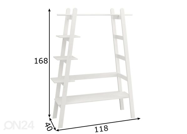 Vaatenaulakko Eda-2 mitat