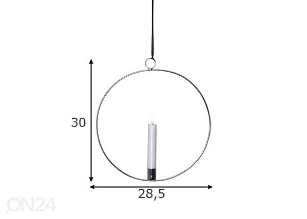 Valokoriste Flamme Ring mitat