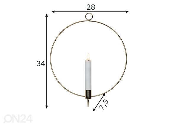 Valokoriste Flamme Ring mitat