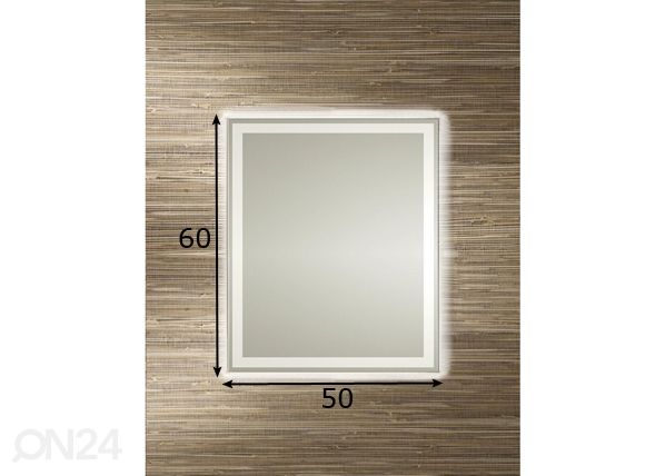 Valopeili Gent LED 50x60 cm mitat