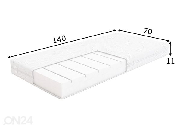 Vauvan patja Dobranocka 70x140 cm mitat