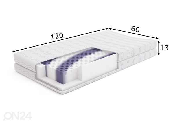 Vauvan patja Hilding Safe 60x120 cm mitat