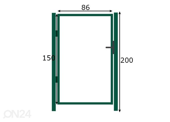 Verkkoaidan jalankulkuportin runko 1,5x0,86 m mitat