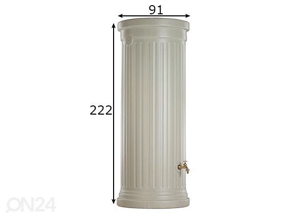 Vesisäiliö Column Tank Sandstone 1000 L mitat