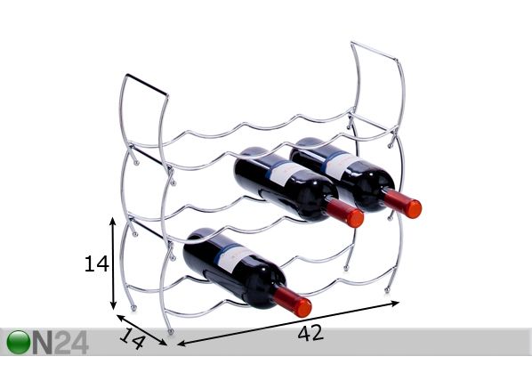 Viinipulloteline mitat