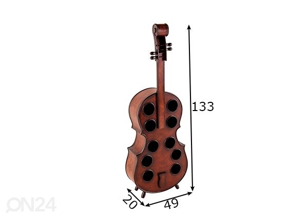Viinipulloteline Cello mitat
