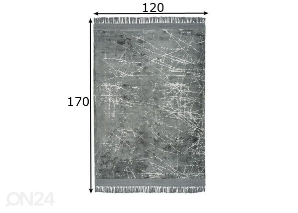 Viskoosimatto 120x170 cm mitat