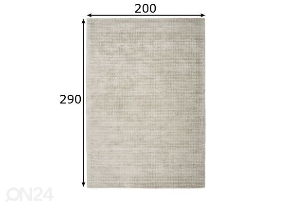 Viskoosimatto 200x290 cm mitat