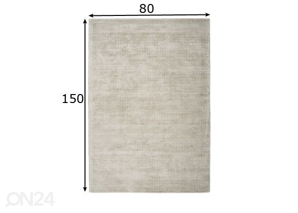 Viskoosimatto 80x150 cm mitat