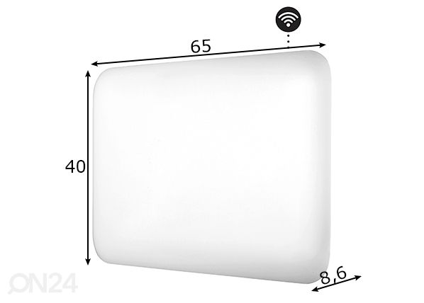 WIFI-patteri teräspaneelilla Mill Steel PA600WIFI3 mitat