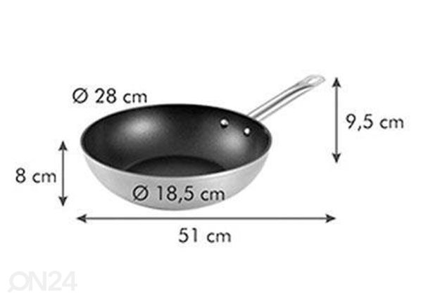 Wokkipannu Tescoma Grandchef Ø 28 cm mitat