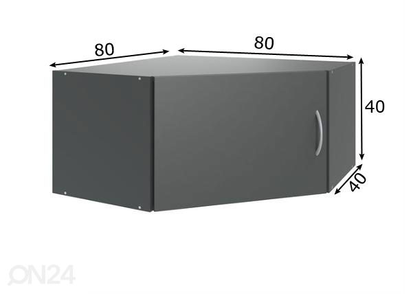 Yläkulmakaappi MRK 507 mitat