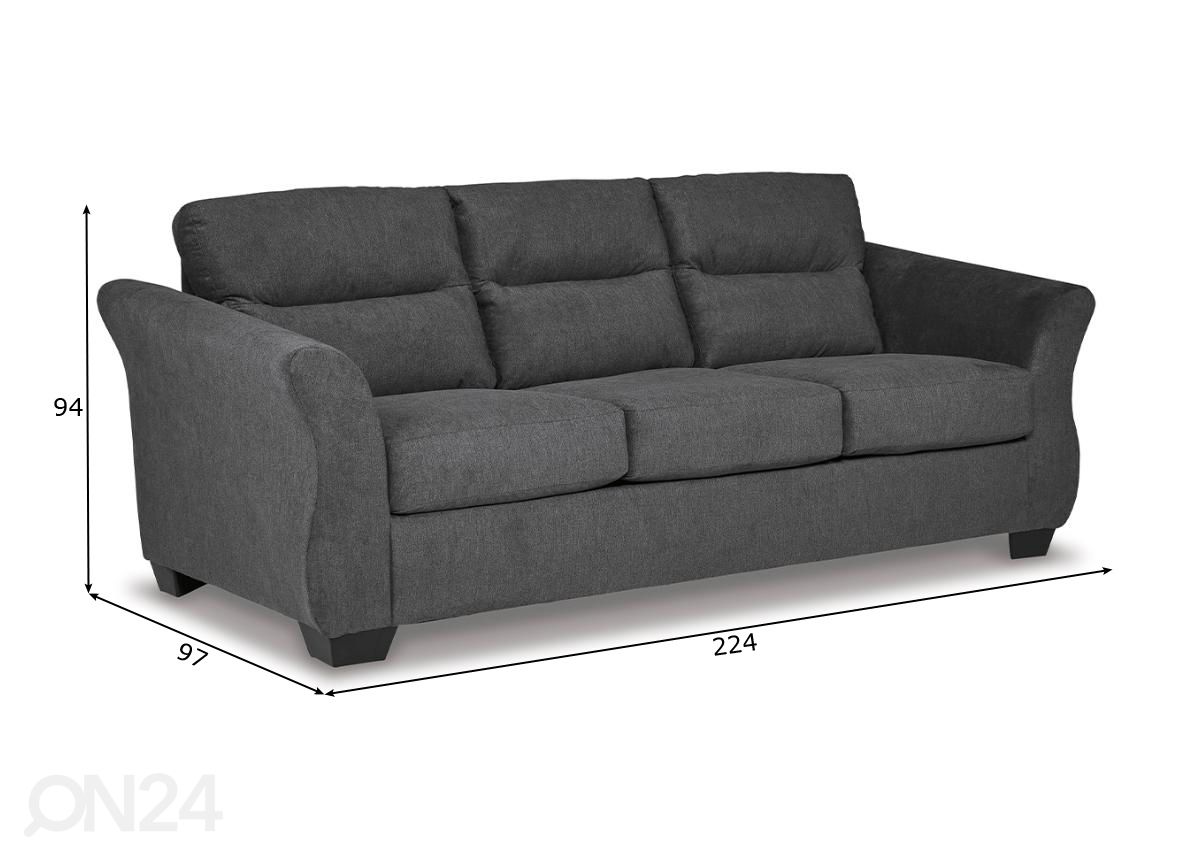 3-istuttava sohva kuvasuurennos mitat