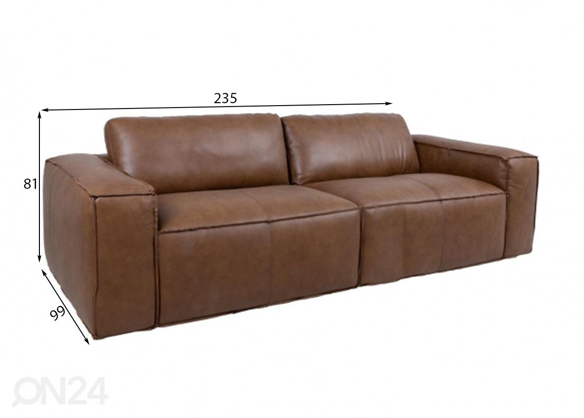 3-istuttava sohva Burton kuvasuurennos mitat