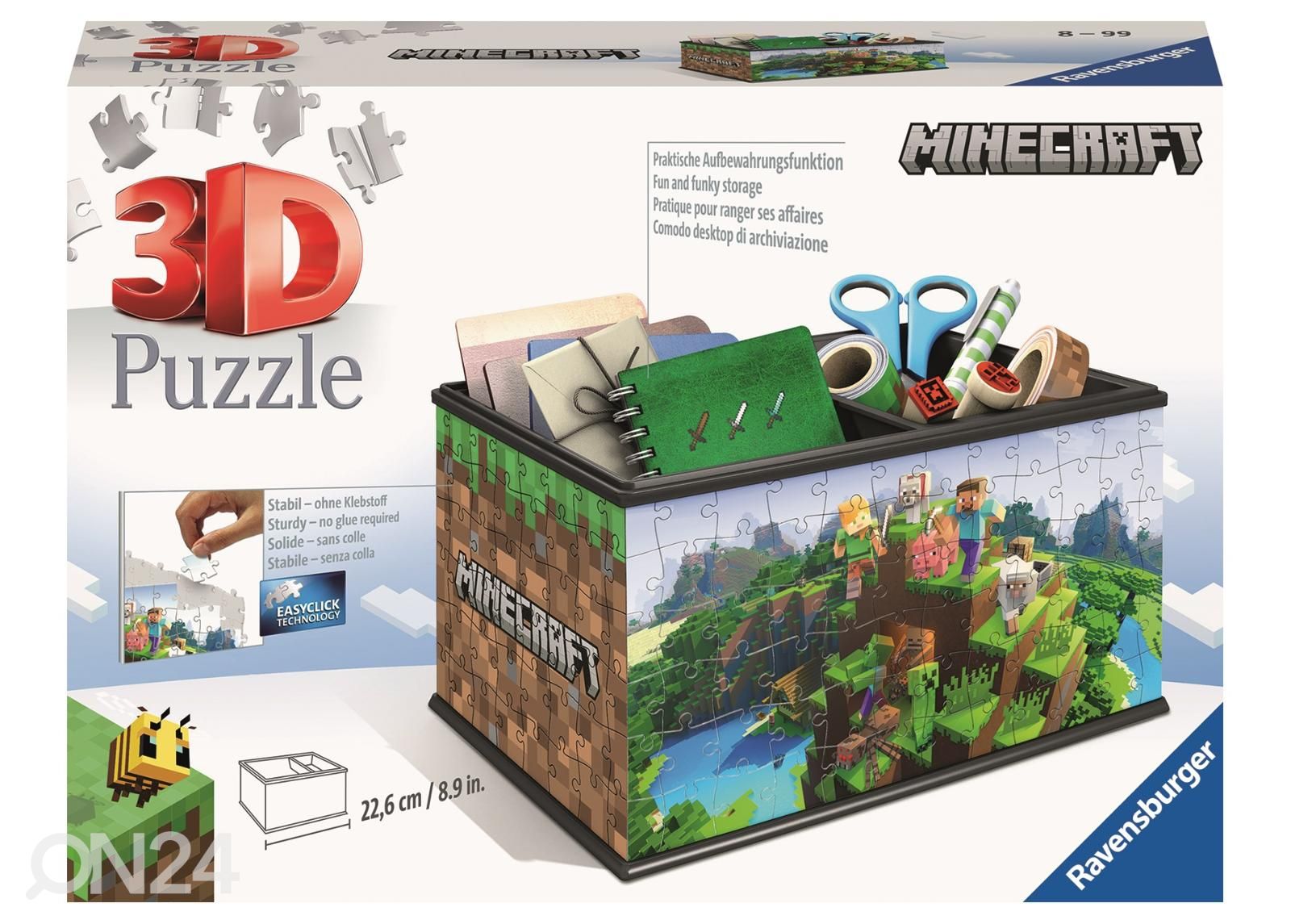 3D palapeli Säilytyslaatikko Minecraft Ravensburger kuvasuurennos