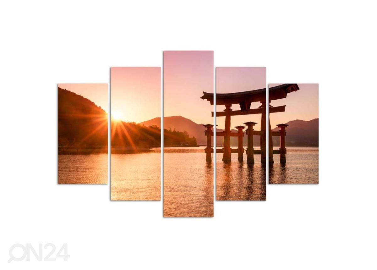 5-osainen taulu Japan Landscape 150x100 cm kuvasuurennos