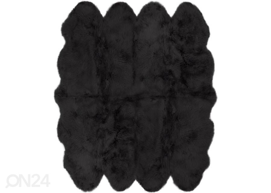 Aito lampaantalja Merino black Octo ±170x180 cm kuvasuurennos