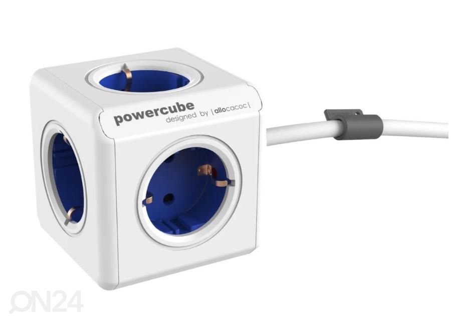 Allocacoc jatkojohto PowerCube, 1.5 m, Blue kuvasuurennos