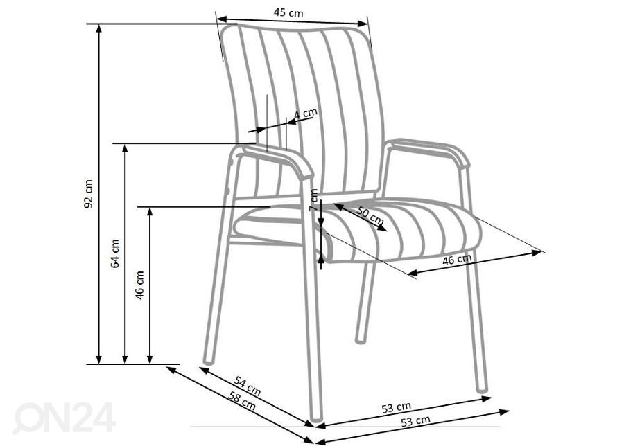 Asiakastuoli 4 kpl kuvasuurennos mitat