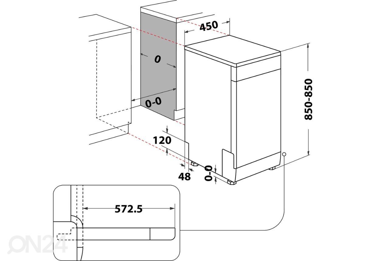 Astianpesukone Indesit DF9E1B10 kuvasuurennos mitat