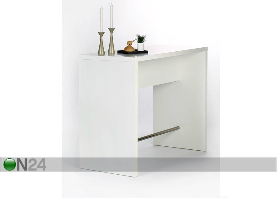 Baaripöytä 120x60 cm, valkoinen kuvasuurennos