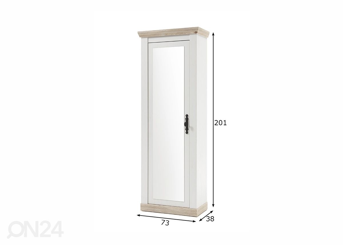 Eteisen kaappi Florenz 73 cm kuvasuurennos mitat