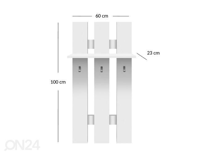 Eteisnaulakko Top mix 60 cm kuvasuurennos mitat