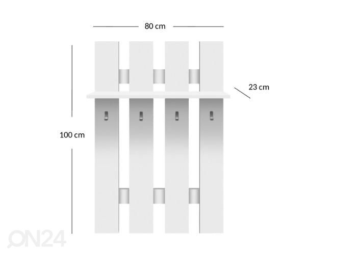 Eteisnaulakko Top mix 80 cm kuvasuurennos mitat