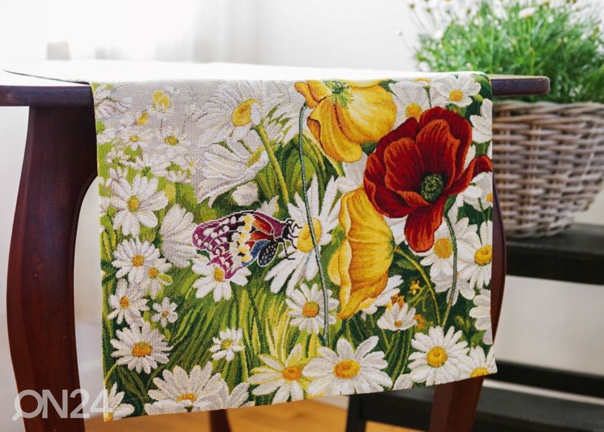 Gobeliinikankainen pöytäliina Daisies 44x138 cm kuvasuurennos