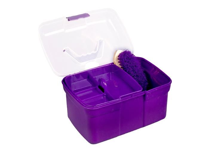 Hevosen grooming tarvikelaatikko violetti lapsille kuvasuurennos
