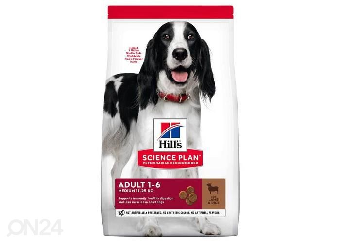 Hill's Science Plan koiranrunko lammas&riisi keskikokoiselle koiralle 2,5kg kuvasuurennos