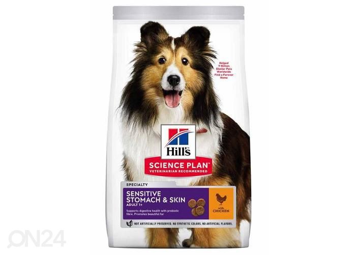 Hill's Science Plan Sensitive koiranruoka kananlihalla keskikokoisille koirille 2,5 kg kuvasuurennos