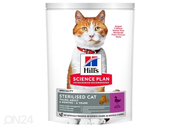 Hill's Science Plan Sterilized Young kissanruoka ankanlihalla 10 kg kuvasuurennos