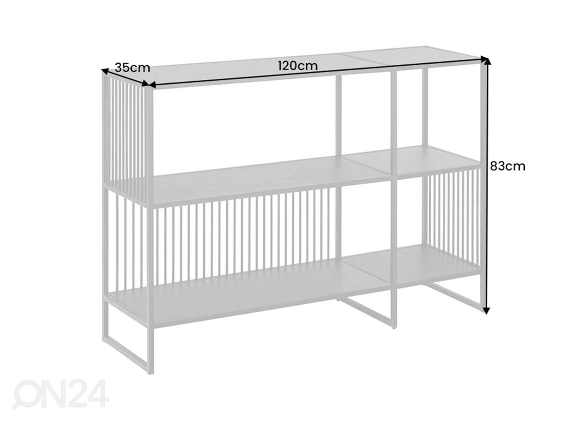 Hylly Architecture 120 cm kuvasuurennos mitat