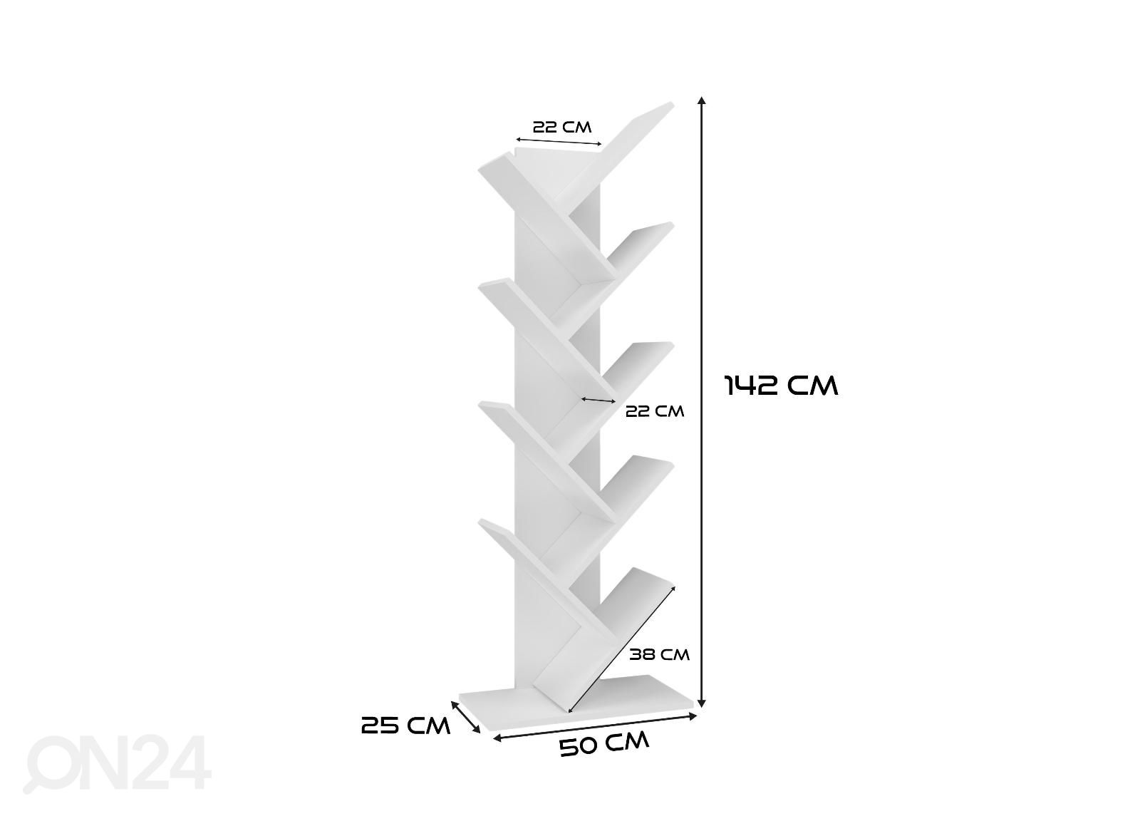 Hyllykkö 50 cm kuvasuurennos mitat