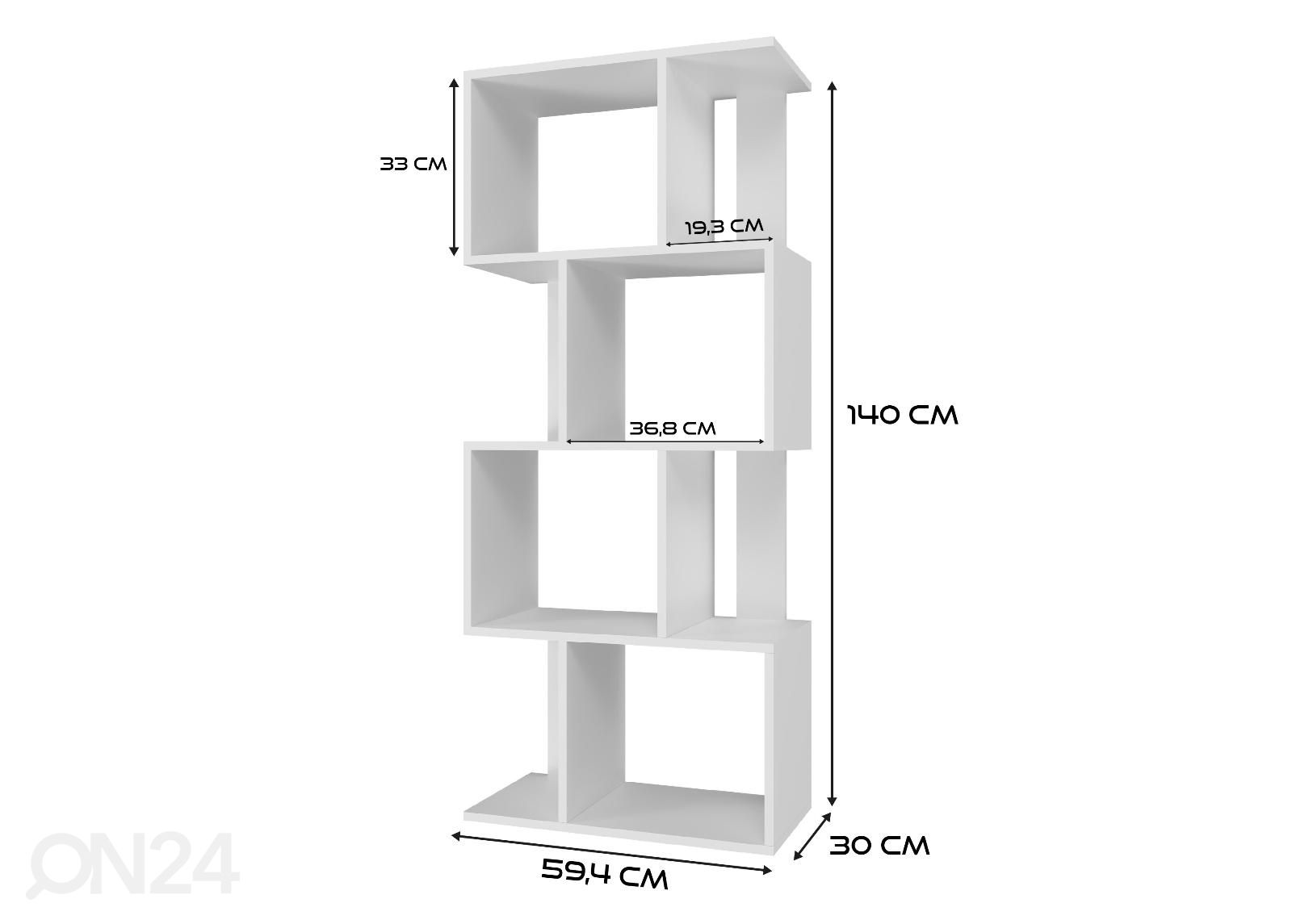 Hyllykkö 60 cm kuvasuurennos mitat