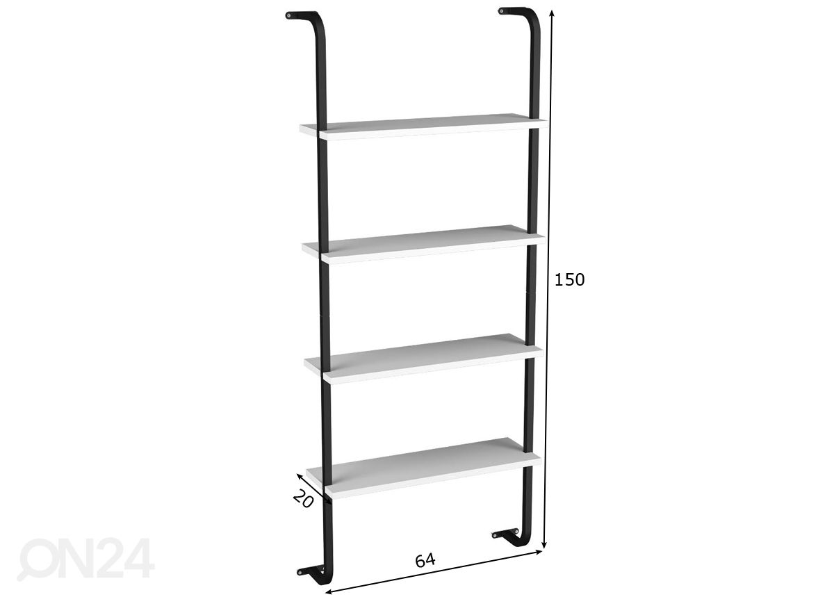 Hyllykkö Insasi 64 cm kuvasuurennos mitat