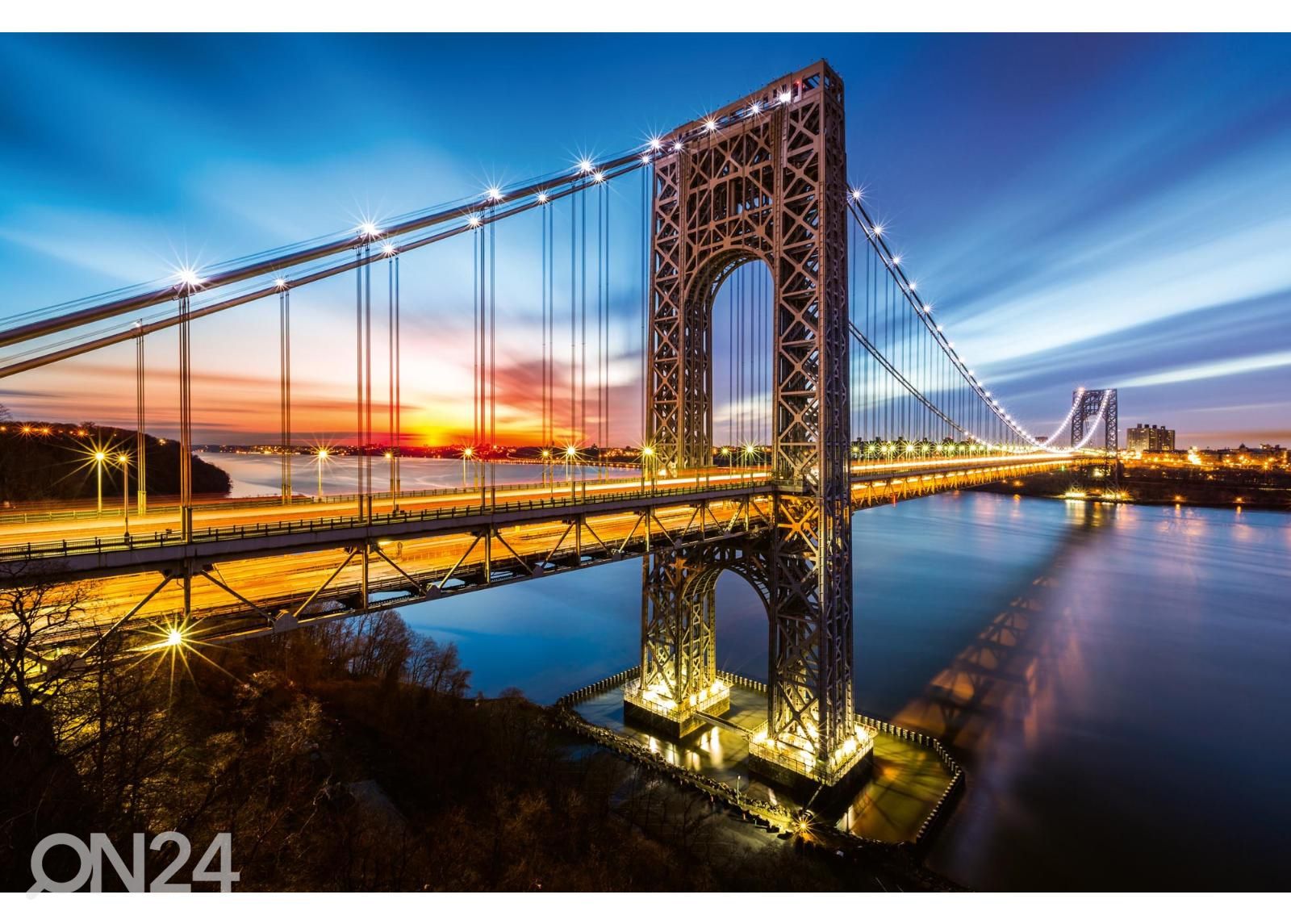 Itsekiinnityvä kuvatapetti George Washington Bridge kuvasuurennos