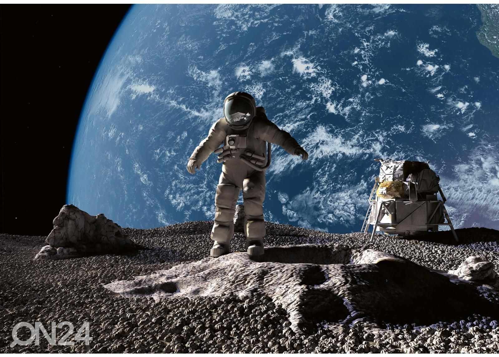 Itsekiinnityvä kuvatapetti Walking Astronaut kuvasuurennos