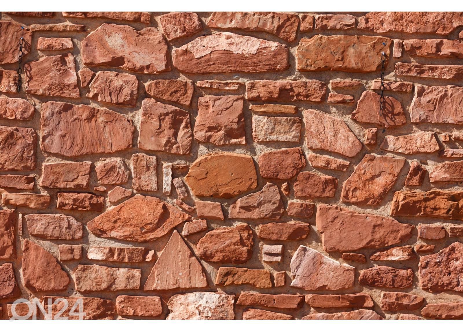 Itseliimautuva kuvatapetti Stone Wall Texture Pattern kuvasuurennos