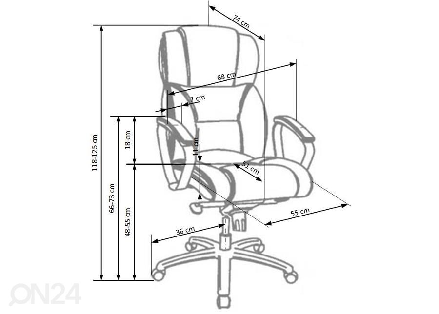Johtajantuoli kuvasuurennos mitat