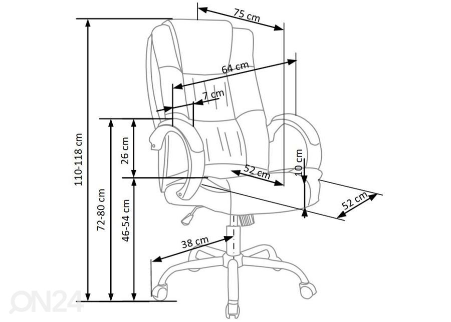Johtajantuoli kuvasuurennos mitat