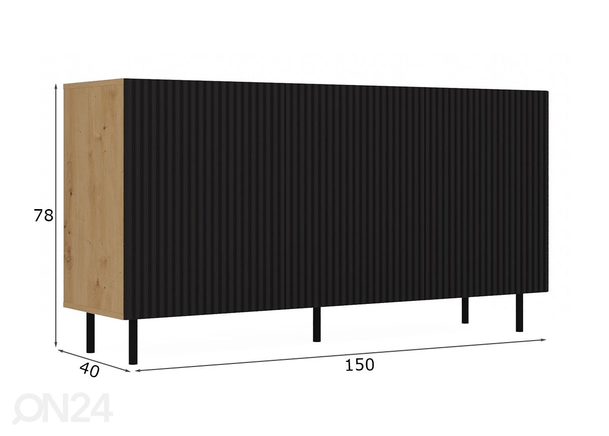 Kaappi 150 cm kuvasuurennos mitat