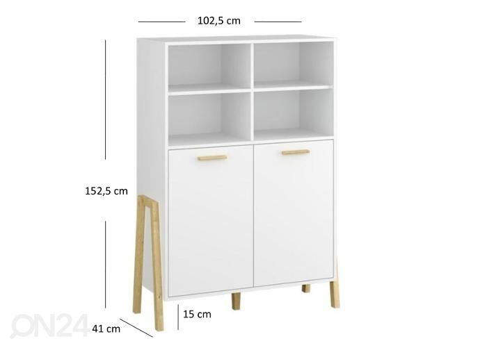 Kaappi Belle 102,5 cm kuvasuurennos mitat