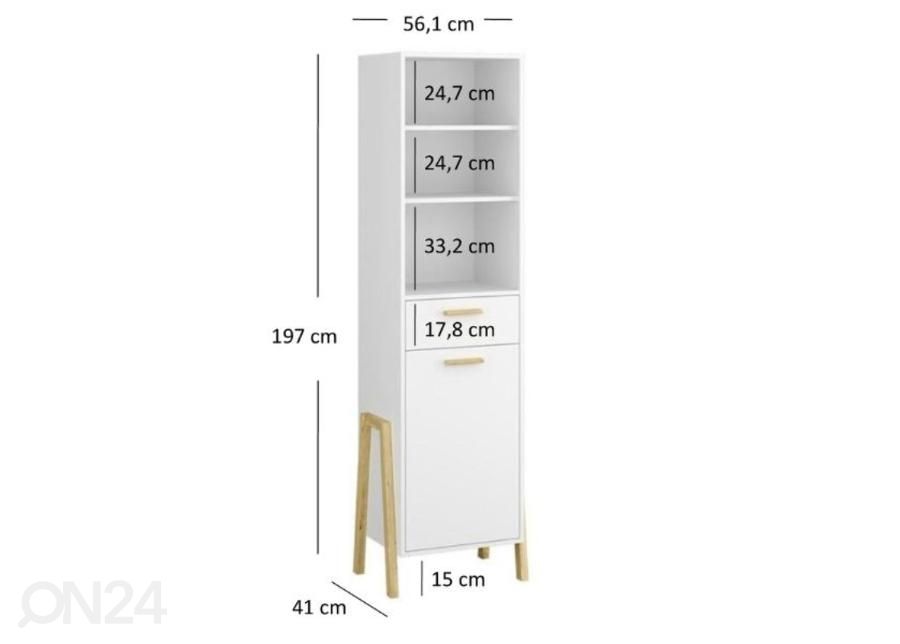 Kaappi Belle 56,1 cm kuvasuurennos mitat